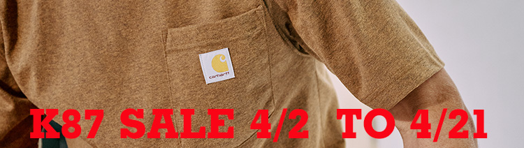 Discover unbeatable deals during our Carhartt K87 Sale! 25% off all Carhartt K87 shirts