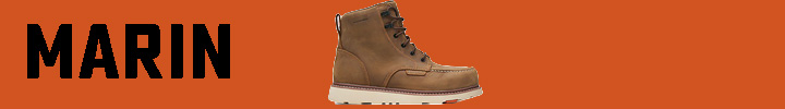  BRUNT�s flagship � the moc-toe wedge that put the brand on the map, built for all-day comfort. In soft toe, safety/composite toe, and waterproof; brown and black.