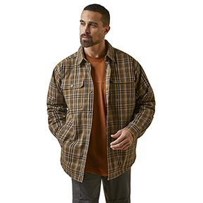 ARIAT REBAR FLANNEL INSULATED SHIRT JACKET- WREN PLAID