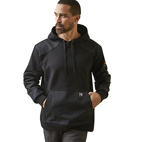 ARIAT REBAR WORKMAN DURACANVAS HOODIE- BLACK/BLACK