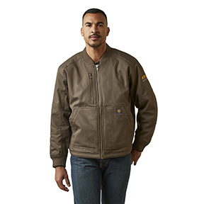 ARIAT REBAR DURCANVAS BOMBER JACKET- WREN