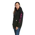 ARIAT WOMEN'S REBAR GRAPHIC HOODIE- BLACK/PURPLE