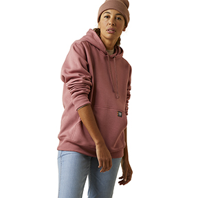 ARIAT WOMENS REBAR SUPERIOR HOODIE- NOSTALGIA ROSE