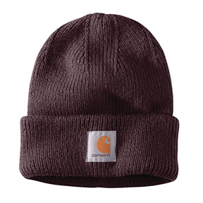 WOMEN'S CARHARTT RIB KNIT BEANIE- BLACKBERRY