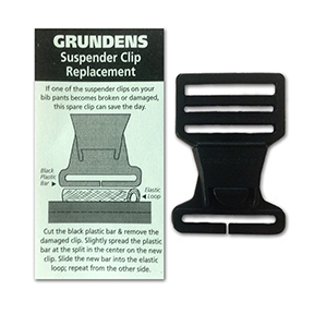 GRUNDENS SUSPENDER REPLACEMENT CLIPS, PLASTIC