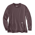 WOMEN'S CARHARTT FORCE RELAXED FIT LOOSE-FIT SWEATSHIRT- BLACKBERRY HEATHER