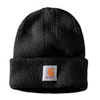 WOMEN'S CARHARTT RIB KNIT BEANIE- BLACK