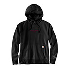 WOMEN'S CARHARTT FORCE RELAXED FIT GRAPHIC HOODED SWEATSHIRT- BLACK