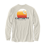 CARHARTT HEAVYWEIGHT LONG-SLEEVE POCKET GRAPHIC T-SHIRT- MALT