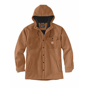 CARHARTT RAIN DEFENDER HEAVYWEIGHT SHIRT JAC- OILED WALNUT HEATHER