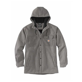 CARHARTT RAIN DEFENDER HEAVYWEIGHT SHIRT JAC- BLACK HEATHER