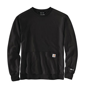 CARHARTT FORCE LIGHTWEIGHT CREWNECK SWEATSHIRT- BLACK