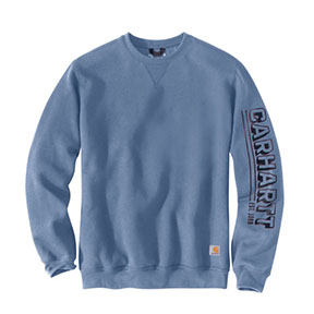 CARHARTT MIDWEIGHT CREWNECK GRAPHIC SWEATSHIRT- SKYSTONE