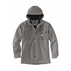 CARHARTT RAIN DEFENDER HEAVYWEIGHT SHIRT JAC- BLACK HEATHER