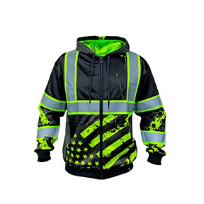 SS360º Stealth American Grit Zip-Up - Black - Type-O Reflective Safety