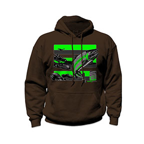 Steelhead Safety Hoodie - Green-Reflective-Brown