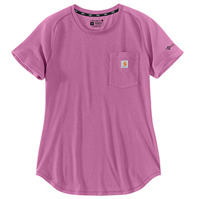 WOMEN'S FORCE RELAXED FIT MIDWEIGHT POCKET T-SHIRT - THISTLE