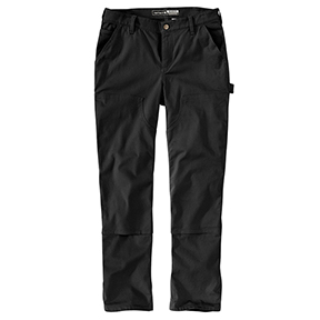 WOMEN'S CARHARTT RUGGED FLEX CANVAS DOUBLE FRONT PANT- BLACK