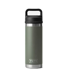 Yeti Rambler 18 Oz Bottle with Chug Cap Camp Green