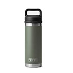 Yeti Rambler 18 Oz Bottle with Chug Cap Camp Green