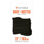 72 in. Boot Laces, Black