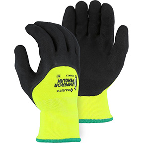 EMPEROR PENGUIN WINTER LINED NYLON GLOVE WITH 3/4 SANDY LATEX PALM