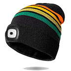 Night Scout Light-Up Rechargeable LED Beanie, Navigator stripe