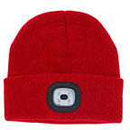 Night Scout Light-Up Rechargeable LED Beanie, Red