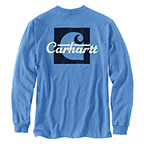CARHARTT HEAVYWEIGHT LONG-SLEEVE POCKET T-SHIRT- SKYSTONE HEATHER