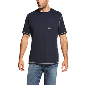 ARIAT REBAR WORKMAN SHORT SLEEVE T-SHIRT- NAVY