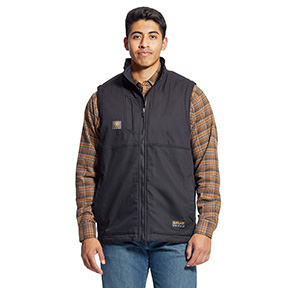 ARIAT REBAR DURCANVAS VEST- BLACK