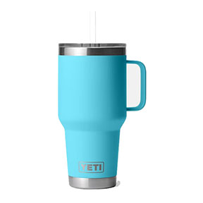 WORK 'n MORE - Yeti Rambler Mug with Straw Cup 35oz-Reef Blue