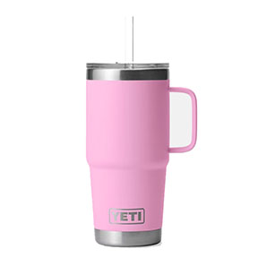 Yeti Rambler 25 Oz Mug with Straw Lid Power Pink