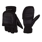 FLEECE FLIP MITTEN-BLACK