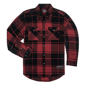 TROLL RIDGE FLANNEL-RED AND BLACK