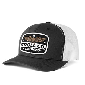 TROLL BEAUT CURVED BRIM HAT-BLACK
