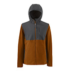 GRUNDENS BERING FLEECE PRO FULL-ZIP HOODIE- UMBER/ANCHOR
