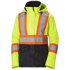 HELLY HANSEN WOMEN'S ALTA WINTER HI VIS JACKET CSA- YELLOW/EBON