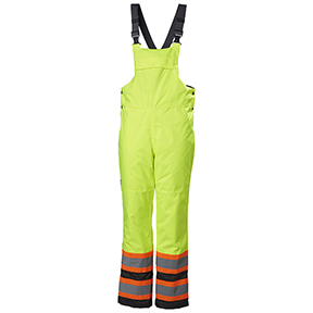 HELLY HANSEN WOMEN'S ALTA WINTER HI VIS BIB CSA- YELLOW/EBON