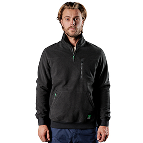 FXD BONDED MEMBRANE FLEECE QUARTER ZIP- BLACK