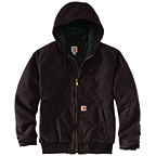 CARHARTT WASHED DUCK INSULATED JACKET- DARK BROWN