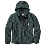 CARHARTT WASHED DUCK SHERPA LINED JACKET- GRAVEL