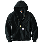 CARHARTT FIRM DUCK INSULATED FLANNEL-LINED JACKET- BLACK