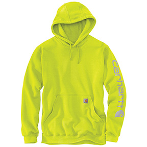 CARHARTT MIDWEIGHT HOODED LOGO SWEATSHIRT - BRITE LIME