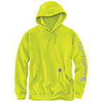 CARHARTT MIDWEIGHT HOODED LOGO SWEATSHIRT - BRITE LIME