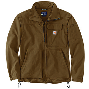 CARHARTT RELAXED FIT MOCK-NECK JACKET- COFFEE