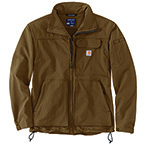 CARHARTT RELAXED FIT MOCK-NECK JACKET- COFFEE