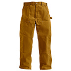 FIRM DUCK DOUBLE-FRONT WORK DUNGAREE - BROWN