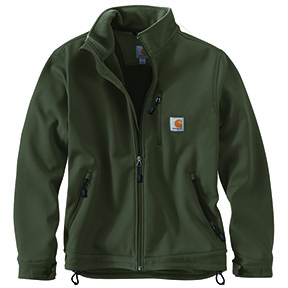 CARHARTT RAIN DEFENDER RELAXED FIT HEAVYWEIGHT SOFTSHELL JACKET- MOSS