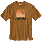 CARHARTT SHORT-SLEECE "C" GRAPHIC T-SHIRT- BROWN